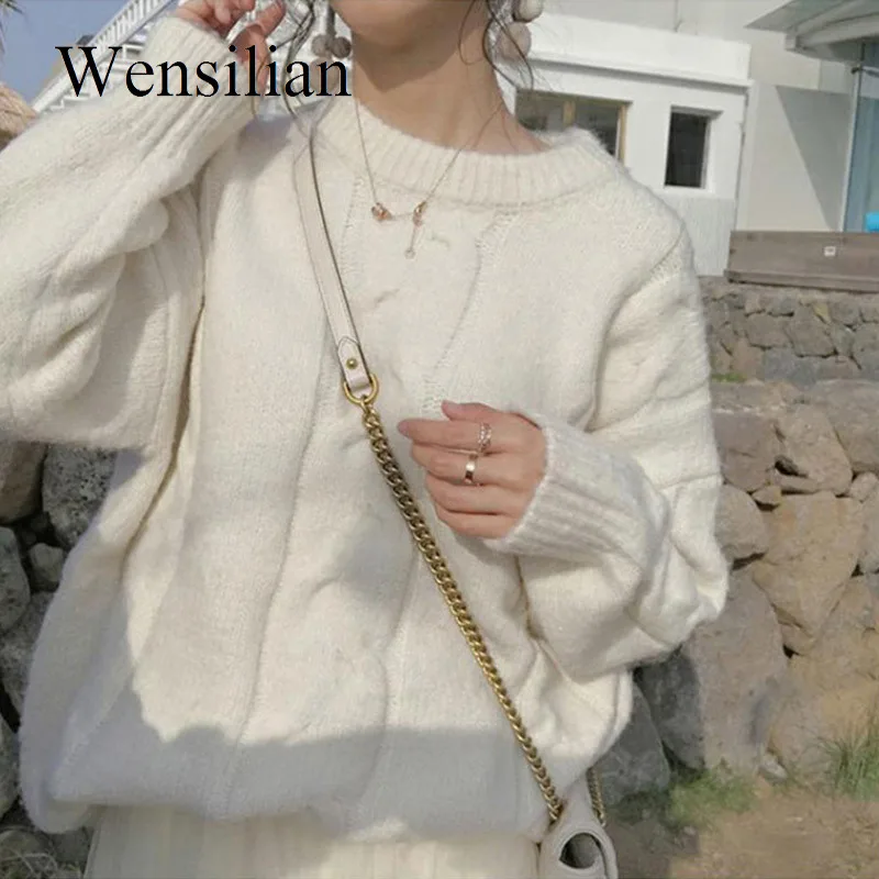 Autumn Winter Women Sweater Casual Pullovers Elegant Ladies Jumpers Winter Cloth Fall Oversized Knitted Sweater Pullover
Autumn Winter Women Sweater Casual Pullovers Elegant Ladies Jumpers Winter Cloth Fall Oversized Knitted Sweater Pullover