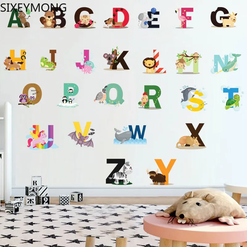 Wall Stickers 26 English Letter Stickers English Words Cartoon Animal Wall Stickers Children's Room Stickers
Wall Stickers 26 English Letter Stickers English Words Cartoon Animal Wall Stickers Children's Room Stickers