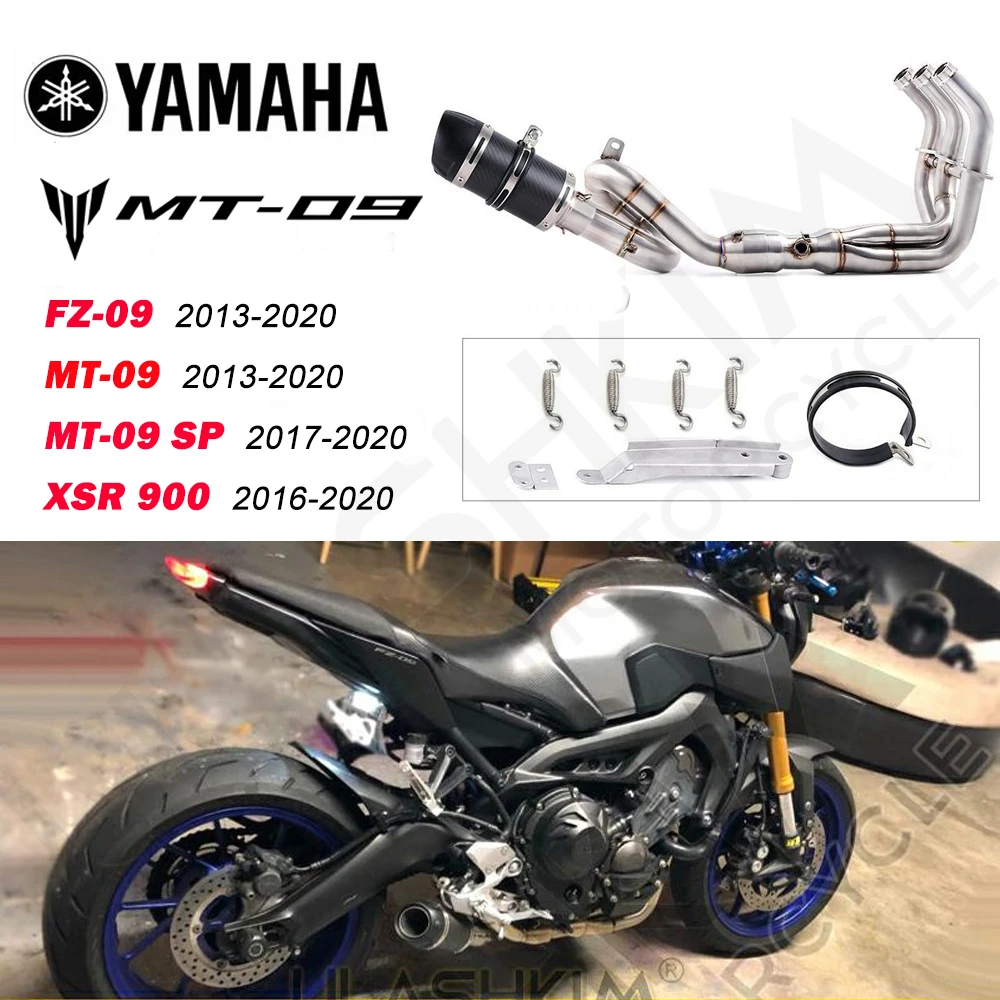 Выхлопных газов для Yamaha MT 09 FZ 2013 2020 SP 2017 XSR900 2016 до мотоцикл выхлопной глушитель