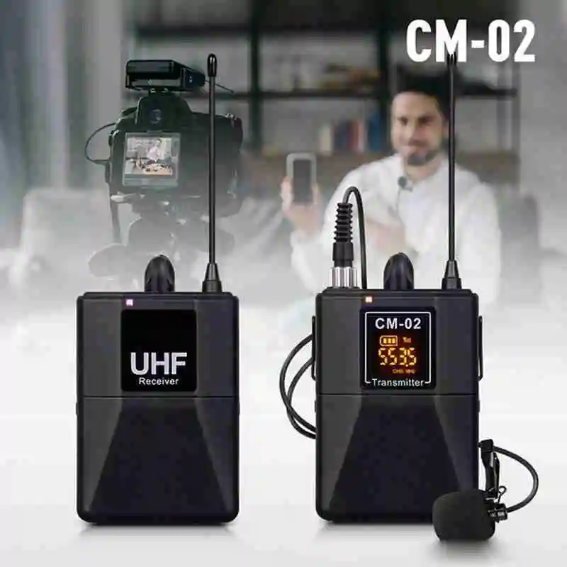 Digital Frequency Modulate UHF Wireless Lavalier Microphone lapel for SLR camera Range for DSLR Camera Interview Live recording
Digital Frequency Modulate UHF Wireless Lavalier Microphone lapel for SLR camera Range for DSLR Camera Interview Live recording