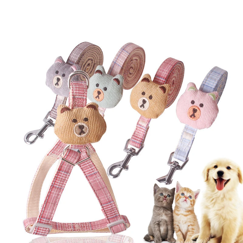 Fashion Dog Harness Leash Set Adjustable Soft Cute Bear Dog Harness for Small Medium Pet Leash Outdoor Walking Pet Supplies
Fashion Dog Harness Leash Set Adjustable Soft Cute Bear Dog Harness for Small Medium Pet Leash Outdoor Walking Pet Supplies