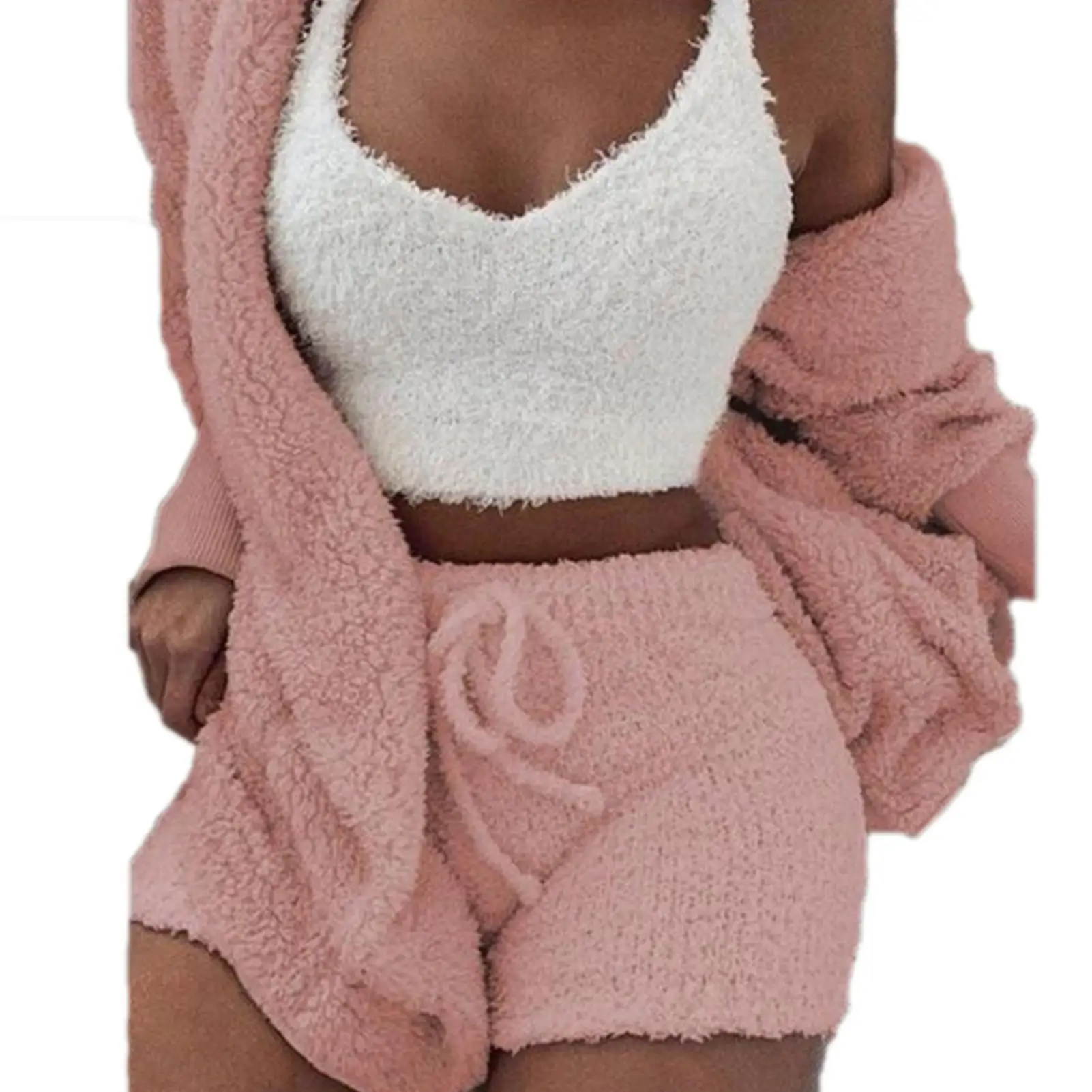 Plush Coats Shorts Set Autumn Winter Women Plush Sexy V-Neck Vest Shorts Long Sleeve Jacket Coat Set Soft Warm Solid 6 Colors
Plush Coats Shorts Set Autumn Winter Women Plush Sexy V-Neck Vest Shorts Long Sleeve Jacket Coat Set Soft Warm Solid 6 Colors