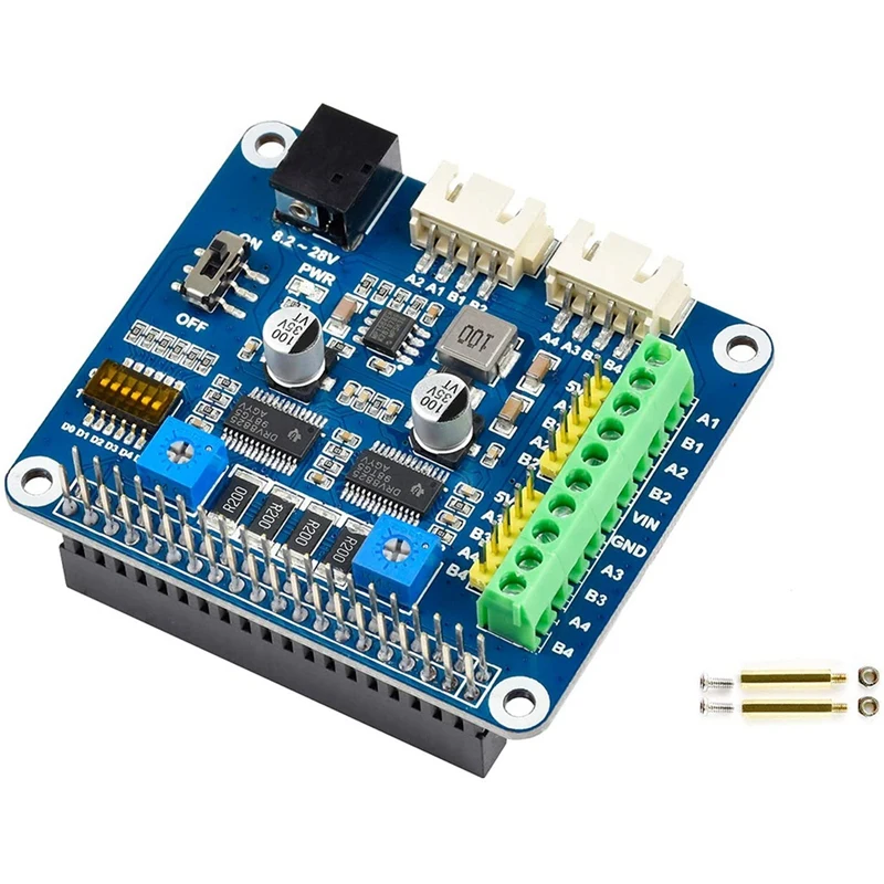 Waveshare Stepper Motor HAT Drives Two Stepper Motors for Raspberry Pi 4B/3B+/2B/B+/Zero/W/WH for Jetson Nano Use
Waveshare Stepper Motor HAT Drives Two Stepper Motors for Raspberry Pi 4B/3B+/2B/B+/Zero/W/WH for Jetson Nano Use