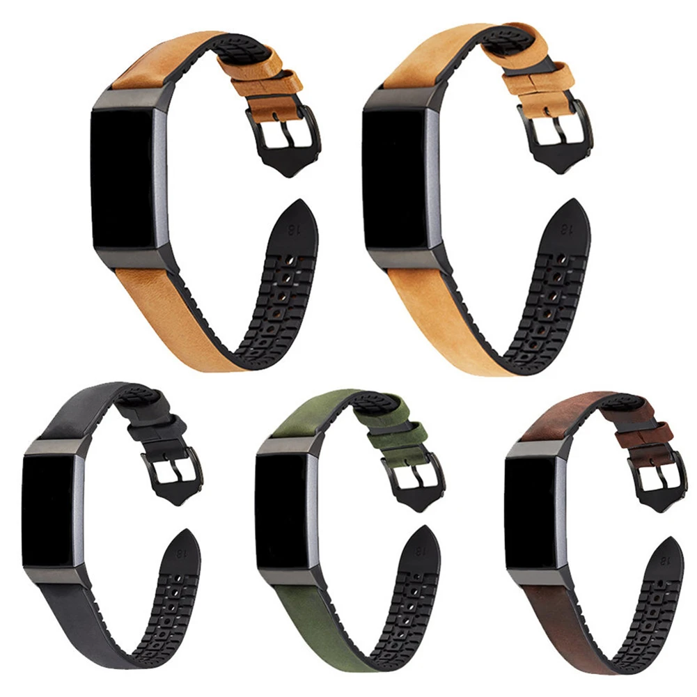 1X Leather With Silicone Watch Band Replacement Comfortable Touch Wristband Adjustable Length Bracelet Strap For Fitbit Charge 2 
1X Leather With Silicone Watch Band Replacement Comfortable Touch Wristband Adjustable Length Bracelet Strap For Fitbit Charge 2