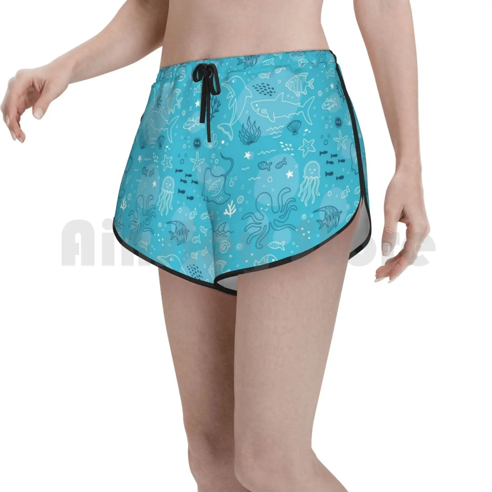 Женские пляжные шорты для плавания с волшебным морским миром, голубые пляжные шорты с дельфином, млемовыми интеллектуальными черепашками, ... 
Женские пляжные шорты для плавания с волшебным морским миром, голубые пляжные шорты с дельфином, млемовыми интеллектуальными черепашками, ...