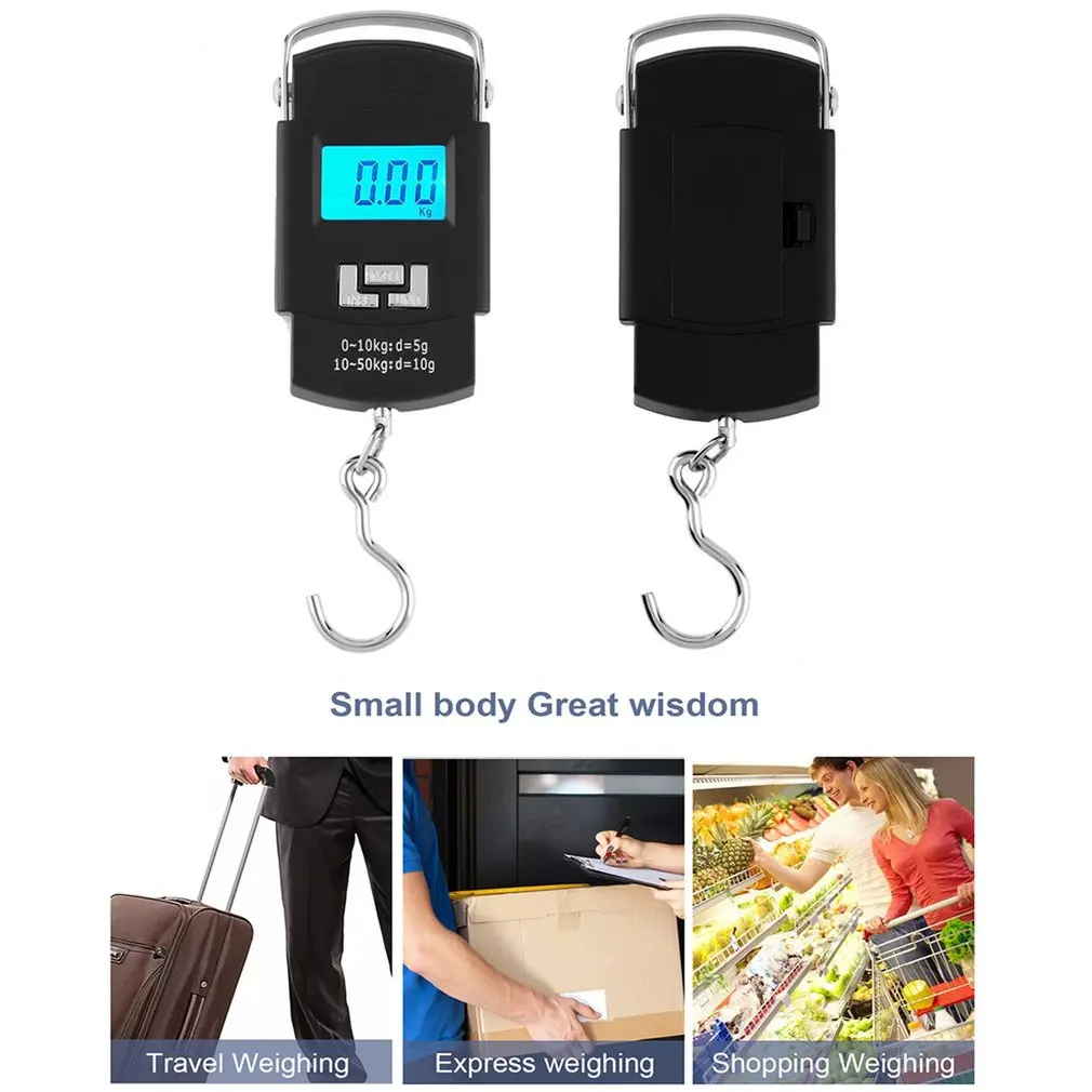 50kg 5g LCD Screen Digital Hanging Scale with Backlight and Hook Electronic Weighing Luggage Scale Travel Balance Scales WH-A08L
50kg 5g LCD Screen Digital Hanging Scale with Backlight and Hook Electronic Weighing Luggage Scale Travel Balance Scales WH-A08L