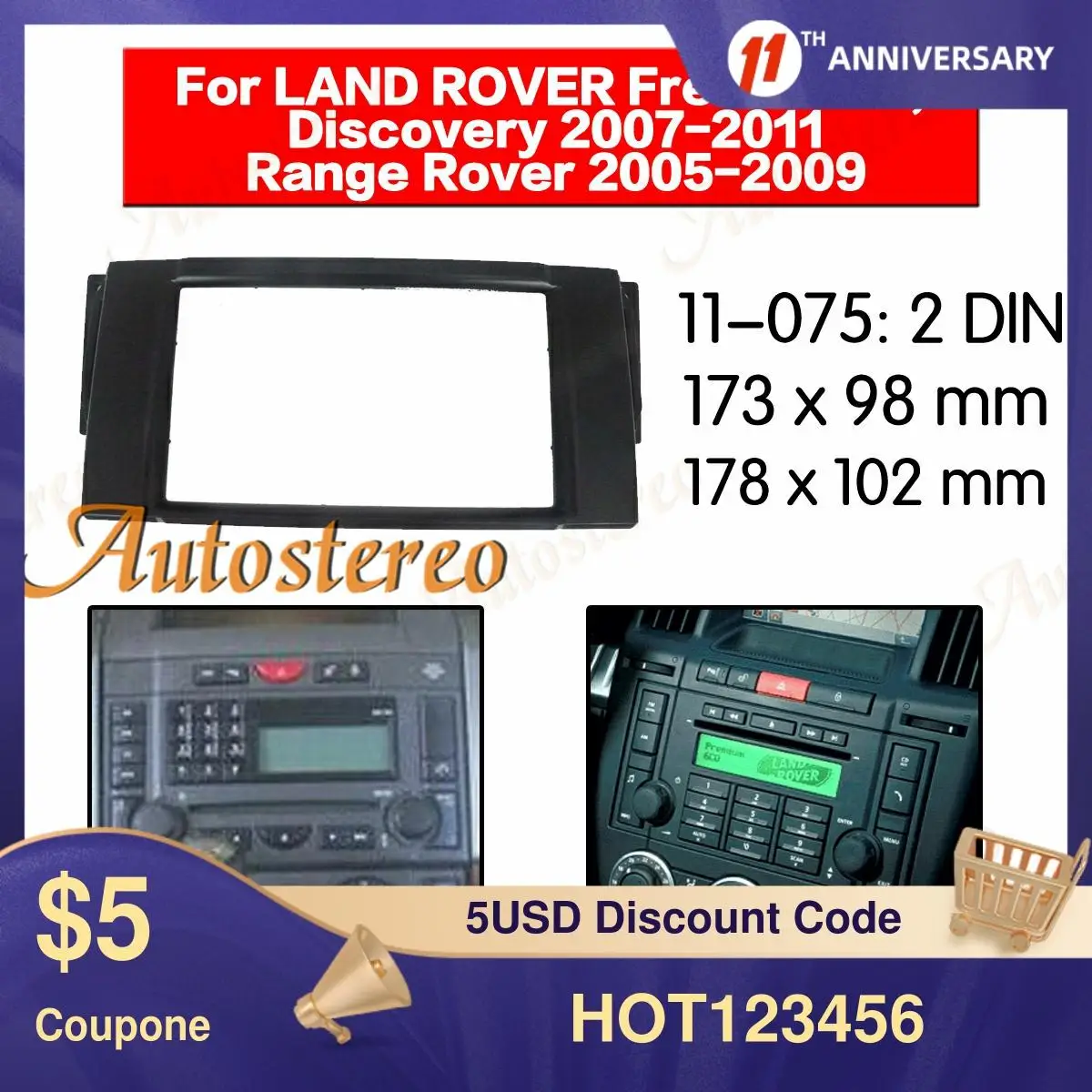 Frame Panel Auto Radio Stereo Fascia For Land Rover Freelander,Discovery 2007-2011 stereo dash kit radio CD player installation
Frame Panel Auto Radio Stereo Fascia For Land Rover Freelander,Discovery 2007-2011 stereo dash kit radio CD player installation
