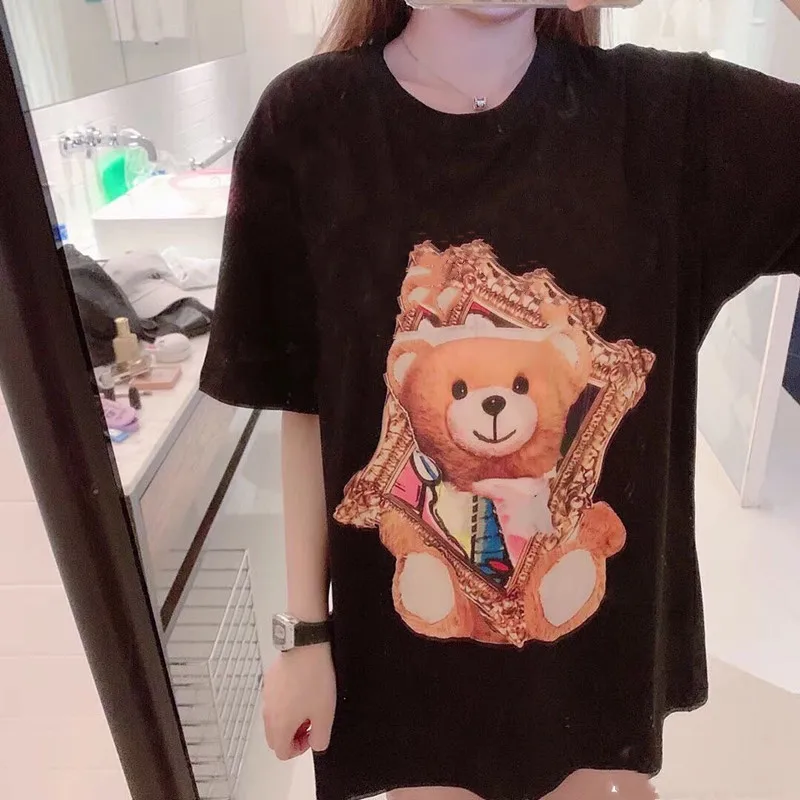 2021 Summer new cartoon photo frame pattern bear print short-sleeved T-shirt female mid-length loose round neck cotton
2021 Summer new cartoon photo frame pattern bear print short-sleeved T-shirt female mid-length loose round neck cotton