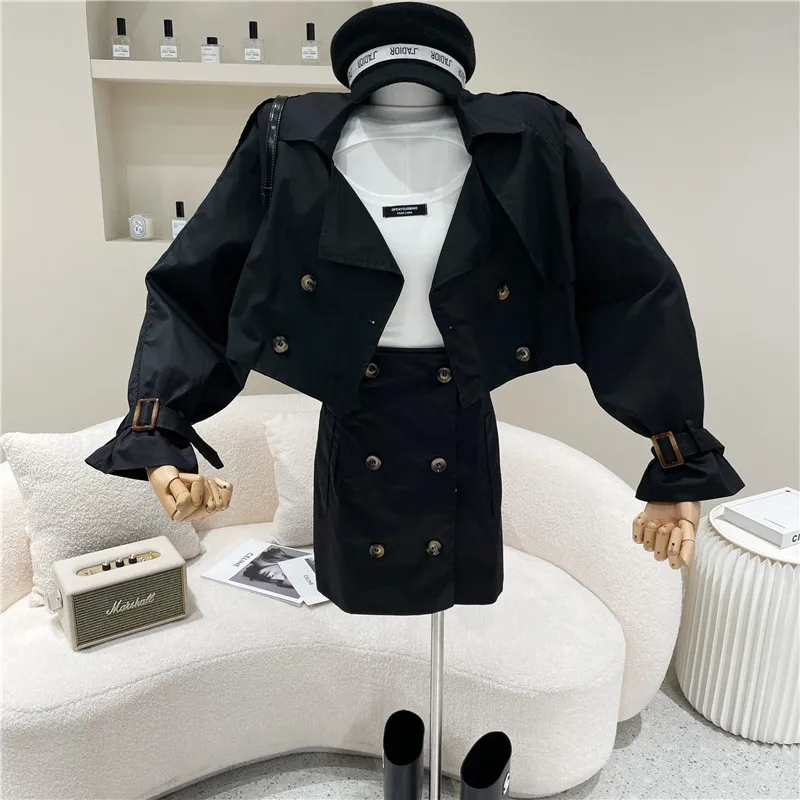 Two Piece Set Women's Spring Summer 2021 Niche Design Fashion Windbreaker Short Suit Jacket + A-line Skirt
Two Piece Set Women's Spring Summer 2021 Niche Design Fashion Windbreaker Short Suit Jacket + A-line Skirt