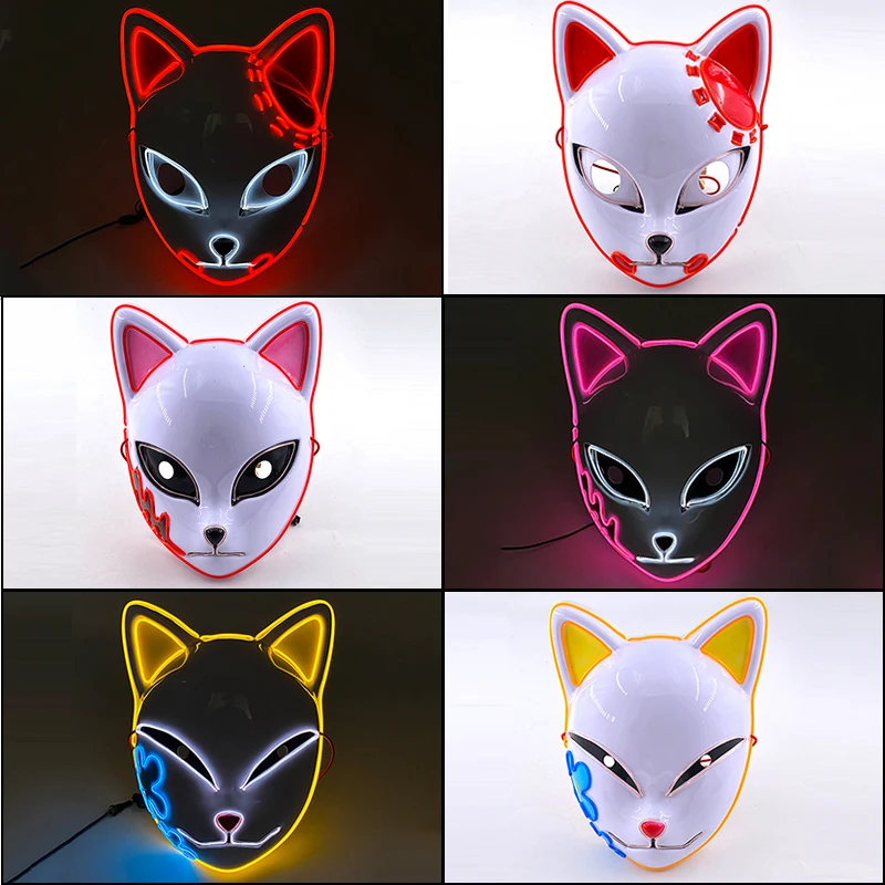 Glowing LED Anime Mask Cosplay Party Demon Slayer Mask LED Light Cosplay Mask Halloween Party Costume Mask Glow Party Mask
Glowing LED Anime Mask Cosplay Party Demon Slayer Mask LED Light Cosplay Mask Halloween Party Costume Mask Glow Party Mask