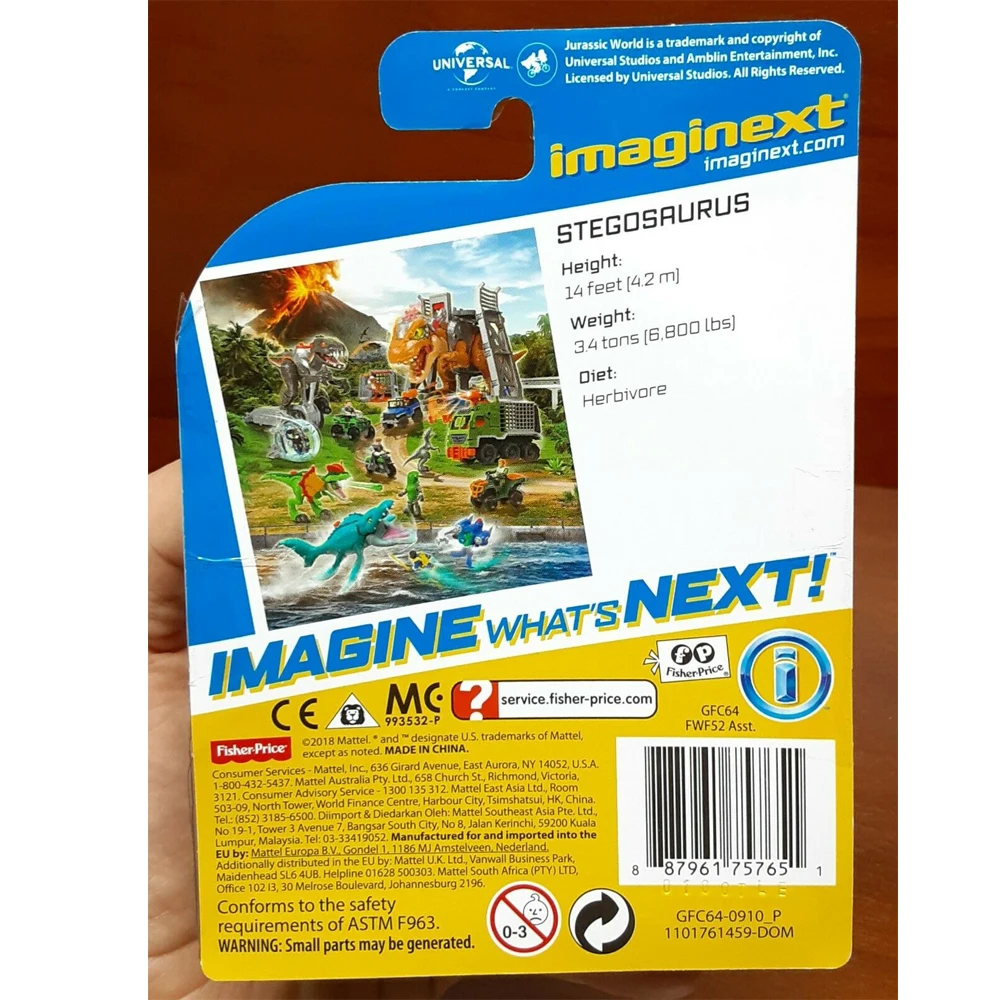 Fisher-Price Imaginext Jurassic World Toy Dinosaurs Mini Stegosaurus Collectible Dinosaur Set Model Movable Joint Toys GFC64
Fisher-Price Imaginext Jurassic World Toy Dinosaurs Mini Stegosaurus Collectible Dinosaur Set Model Movable Joint Toys GFC64