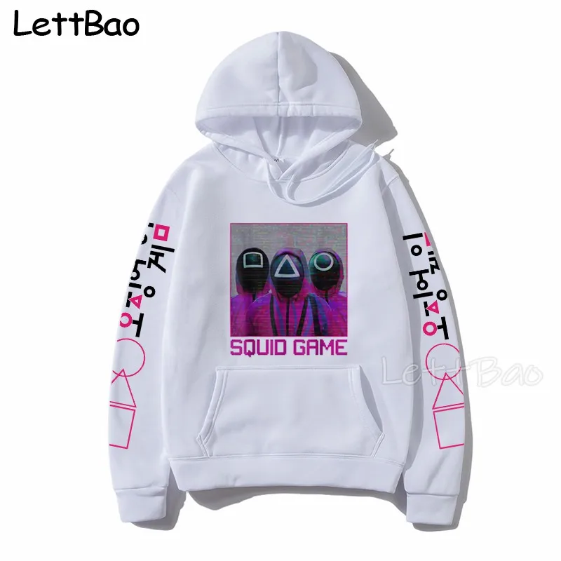Autumn White Squid Game Hoodies Sweatshirts Men Women Autumn Pullovers Harajuku Long Sleeve Unisex HIp Hop Boys Girls Streetwear
Autumn White Squid Game Hoodies Sweatshirts Men Women Autumn Pullovers Harajuku Long Sleeve Unisex HIp Hop Boys Girls Streetwear