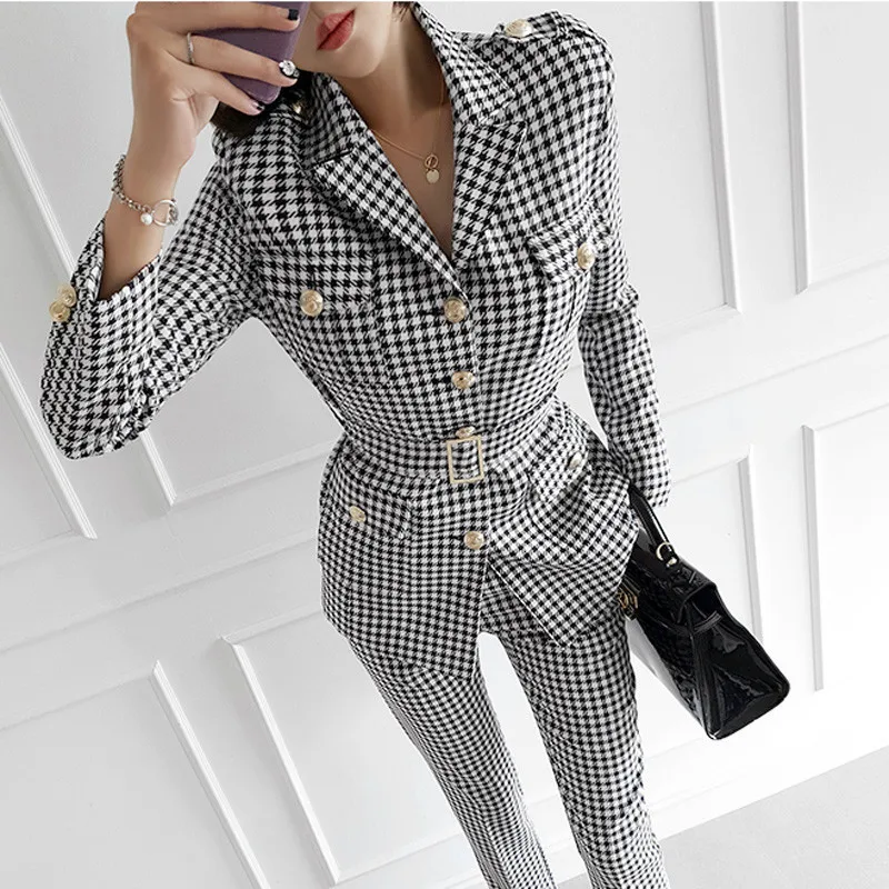 Comelsexy Fashion Women's Sets 2019 New Two-piece Korean Style Temperament Plaid Suit Jacket Casual Pants Two Pieces Female
Comelsexy Fashion Women's Sets 2019 New Two-piece Korean Style Temperament Plaid Suit Jacket Casual Pants Two Pieces Female