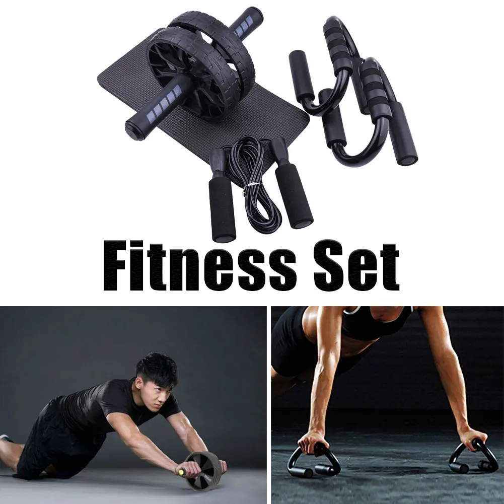 New Muscle Exercise Equipment Abdominal Press Wheel Roller Home Fitness Equipment Gym Roller Trainer With Push UP Bar Jump Rope
New Muscle Exercise Equipment Abdominal Press Wheel Roller Home Fitness Equipment Gym Roller Trainer With Push UP Bar Jump Rope