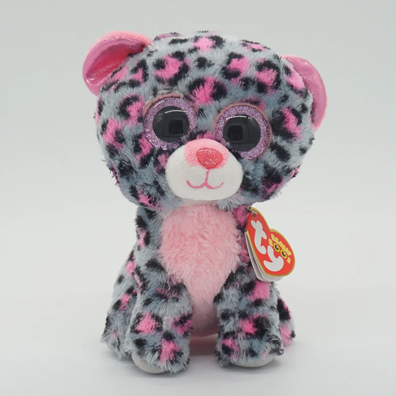 TY Beanie Boos кавайная кукла с большими глазами плюшевая мягкая леопардовая кошка куб