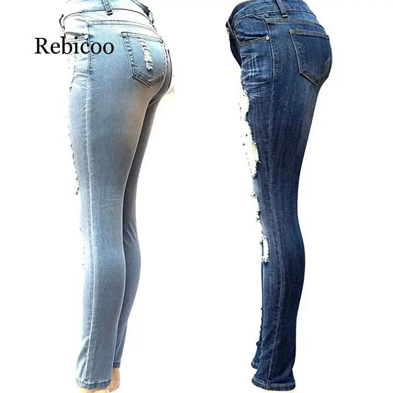 S-XXL Women's Skinny Hole Ripped Jeans New Fashion Women Pants Boyfriend Denim Biker Jeans Female Pencil Pants Soft
S-XXL Women's Skinny Hole Ripped Jeans New Fashion Women Pants Boyfriend Denim Biker Jeans Female Pencil Pants Soft