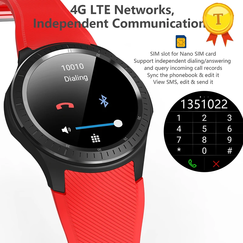 Смарт-часы с круглым IPS экраном 1 3 дюйма Bluetooth Wi-Fi GPS 4G MTK6739 четыре ядра ГБ ОЗУ 16 Гб