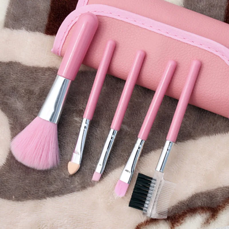 

HMG 5 Pcs Makeup Brush Kits Powder Eyeshadow Brush Concealer Eyebrow Cosmetic Makeup Brush Set Must-have for Novices Wool Hair