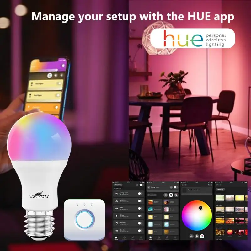 YANDHI Tuya Zigbee 3.0 E27 Smart LED Bulb App Remote Control RGB LED Variable Color Bulb Support Alexa Google Home Voice Control
YANDHI Tuya Zigbee 3.0 E27 Smart LED Bulb App Remote Control RGB LED Variable Color Bulb Support Alexa Google Home Voice Control