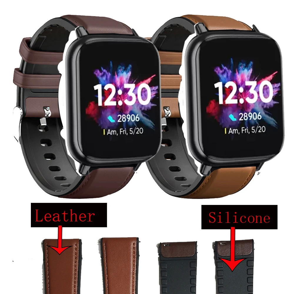 20mm Quick Release Silicone Leather Watchband For DIZO Watch 2(by Realme TechLife) Watch Sport Strap For Realme Watch Wristband
20mm Quick Release Silicone Leather Watchband For DIZO Watch 2(by Realme TechLife) Watch Sport Strap For Realme Watch Wristband