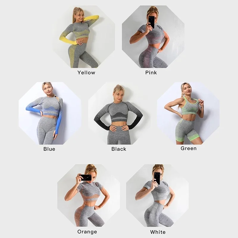 Seamless Women Yoga Set Workout Sportswear Gym Clothing Fitness Long Sleeve Crop Top High Waist Leggings Sports Suits
Seamless Women Yoga Set Workout Sportswear Gym Clothing Fitness Long Sleeve Crop Top High Waist Leggings Sports Suits