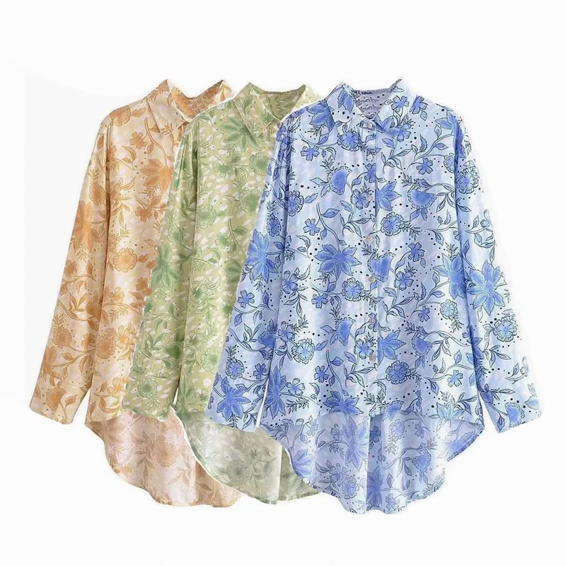 Loose Women Printed Shirt Spring 2022 New Arrivals Full Sleeve Long Blouse Modern Lady Casual Oversize Top Floral Clothes
Loose Women Printed Shirt Spring 2022 New Arrivals Full Sleeve Long Blouse Modern Lady Casual Oversize Top Floral Clothes