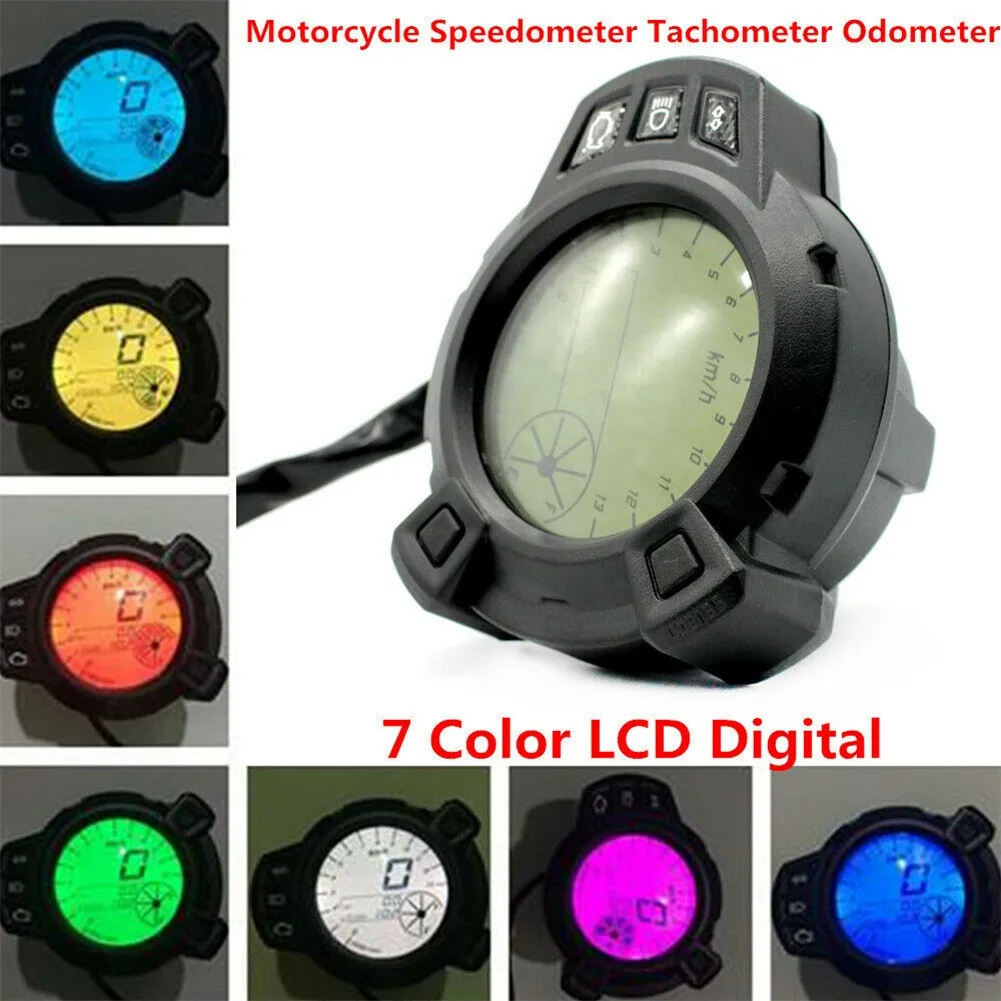 1pc 12V Motorcycle Bikes Speedometer 7 Color Tachometer LCD Odometer Digital Speedometer Luminous Gauge Accessories
1pc 12V Motorcycle Bikes Speedometer 7 Color Tachometer LCD Odometer Digital Speedometer Luminous Gauge Accessories