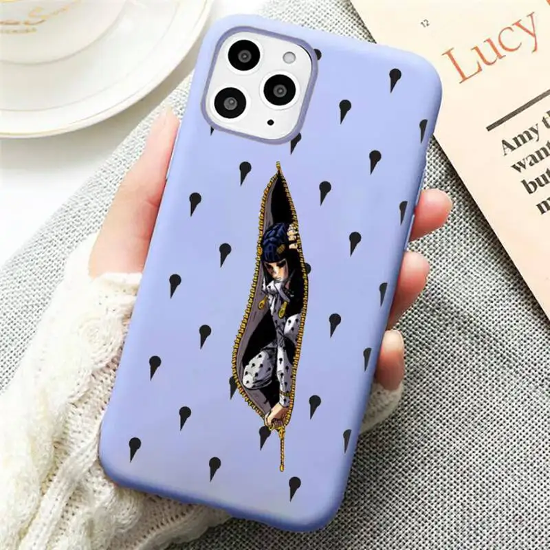JOJO BIZARR ADVENTUR Phone Case Candy Color Violet for iPhone 11 12 pro XS MAX 8 7 6 6S Plus X SE 2020 XR 
JOJO BIZARR ADVENTUR Phone Case Candy Color Violet for iPhone 11 12 pro XS MAX 8 7 6 6S Plus X SE 2020 XR