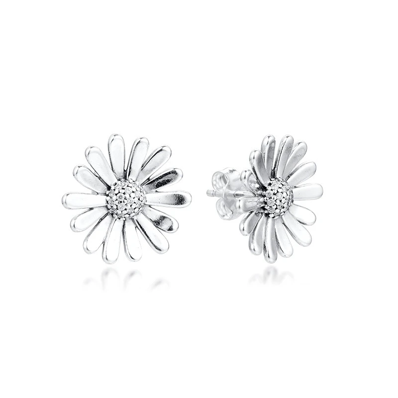 Pave Daisy Flower Statement Stud Earrings Elegant Jewelry Making 925 Original Silver Fashion Earring Studs
Pave Daisy Flower Statement Stud Earrings Elegant Jewelry Making 925 Original Silver Fashion Earring Studs