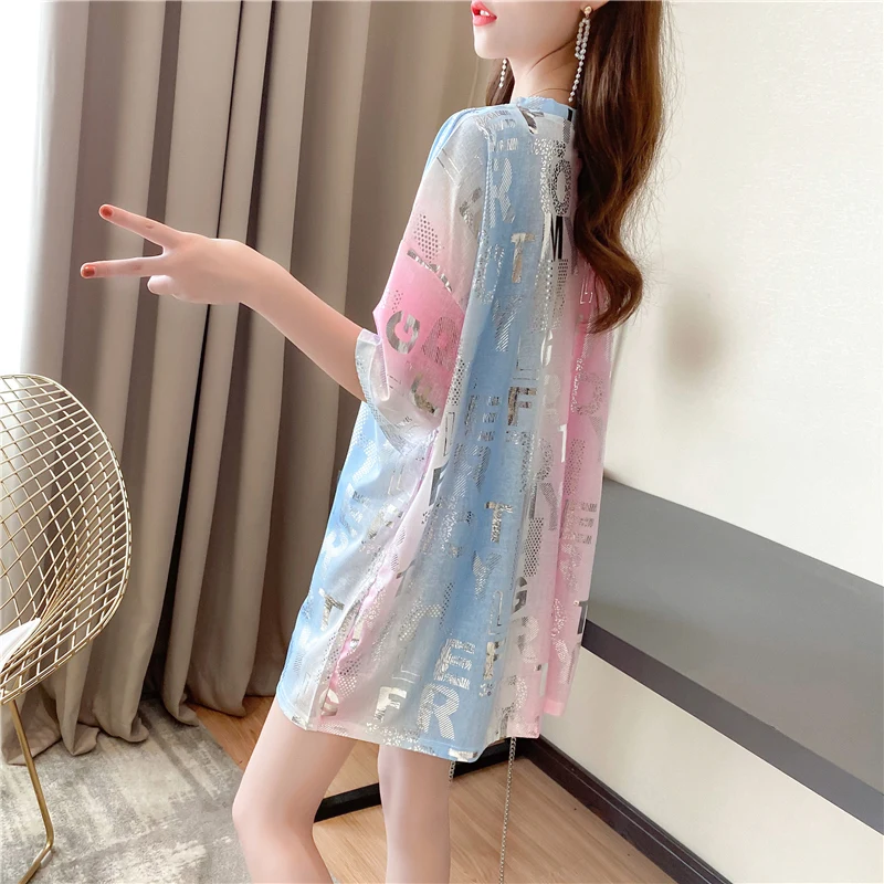 Houthion Printing Women's T-shirt Loose Top Plus Size Tshirt Short Sleeve New Korean Fashion Casual O-neck T Shirt Summer
Houthion Printing Women's T-shirt Loose Top Plus Size Tshirt Short Sleeve New Korean Fashion Casual O-neck T Shirt Summer