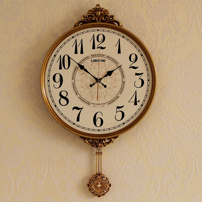 Retro Watch Wall Clock Watch Living Room Silent European Style Pendulum Antique Vintage Clock Family Gift Horloge Decoration
Retro Watch Wall Clock Watch Living Room Silent European Style Pendulum Antique Vintage Clock Family Gift Horloge Decoration