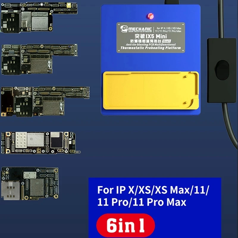 Mechanic IX5 Mini 6 в 1 Подогрев материнская плата разборная платформа для IPhone X/XS