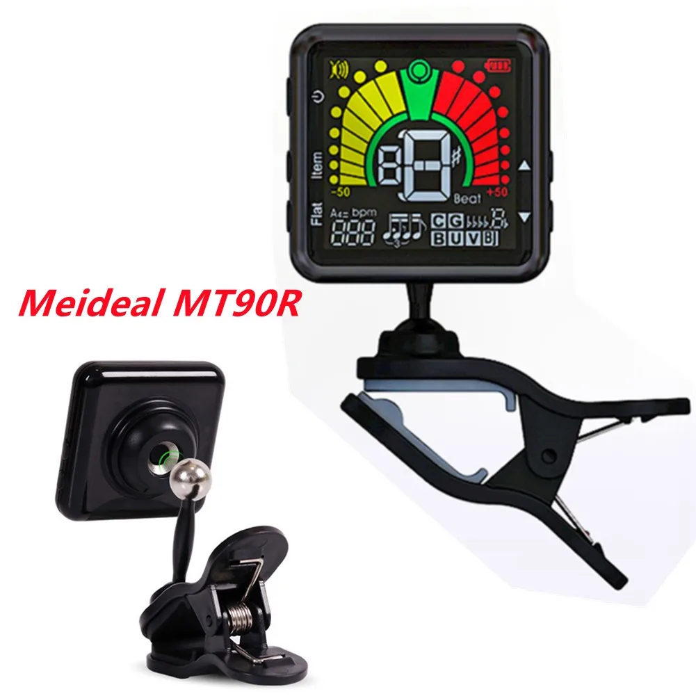 

Meideal MT90R Portable Guitar Tuner Chromatic LED Clip On Guitar Tuner Metronome Digital Tuner USB Tuner Clip String Instrument