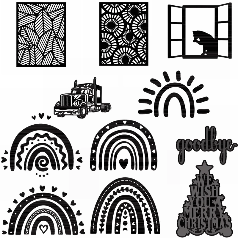 Metal Cutting Dies Colorful Rainbow Goodbye Christmas Sentiments Words Car Window Flower Doodle Cover Die Cut 2021 New
Metal Cutting Dies Colorful Rainbow Goodbye Christmas Sentiments Words Car Window Flower Doodle Cover Die Cut 2021 New