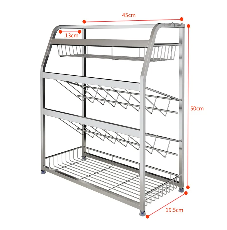 3/4 Tier Stand 304 Stainless Steel Kitchen Accessories Organizer Sink Spice Bottle Storage Rack Supplies Tool Cutlery Container
3/4 Tier Stand 304 Stainless Steel Kitchen Accessories Organizer Sink Spice Bottle Storage Rack Supplies Tool Cutlery Container