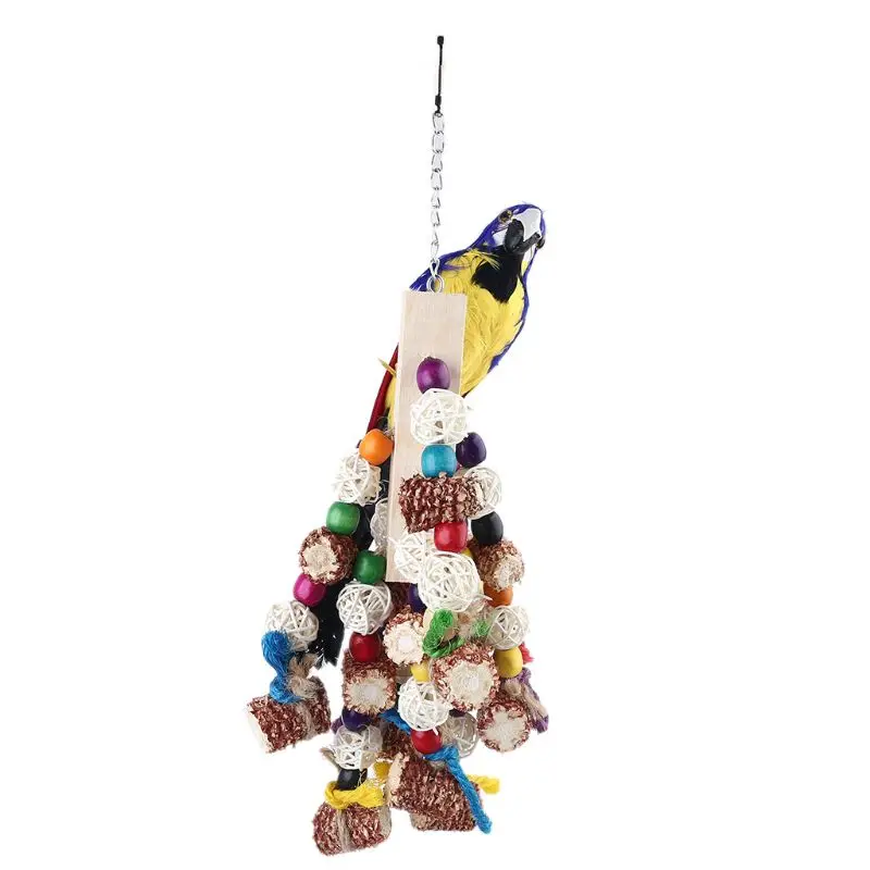 Parrots Swing Wooden Column Corncob Colorful Beads Nibble Chewing Toys Entertain P9YB
Parrots Swing Wooden Column Corncob Colorful Beads Nibble Chewing Toys Entertain P9YB