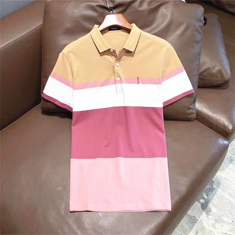 Summer men's color matching short sleeve polo shirt cotton loose embroidery fashion casual Lapel top
Summer men's color matching short sleeve polo shirt cotton loose embroidery fashion casual Lapel top