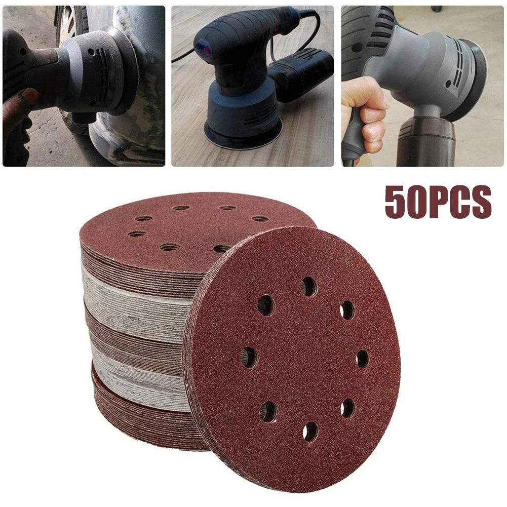 50Pcs 125mm 60/80/100/120/240 Grits Sanding Discs 5 Inch 8 Hole Orbital Sander Sandpaper Polishing Pad For Polishing Metal Wood
50Pcs 125mm 60/80/100/120/240 Grits Sanding Discs 5 Inch 8 Hole Orbital Sander Sandpaper Polishing Pad For Polishing Metal Wood
