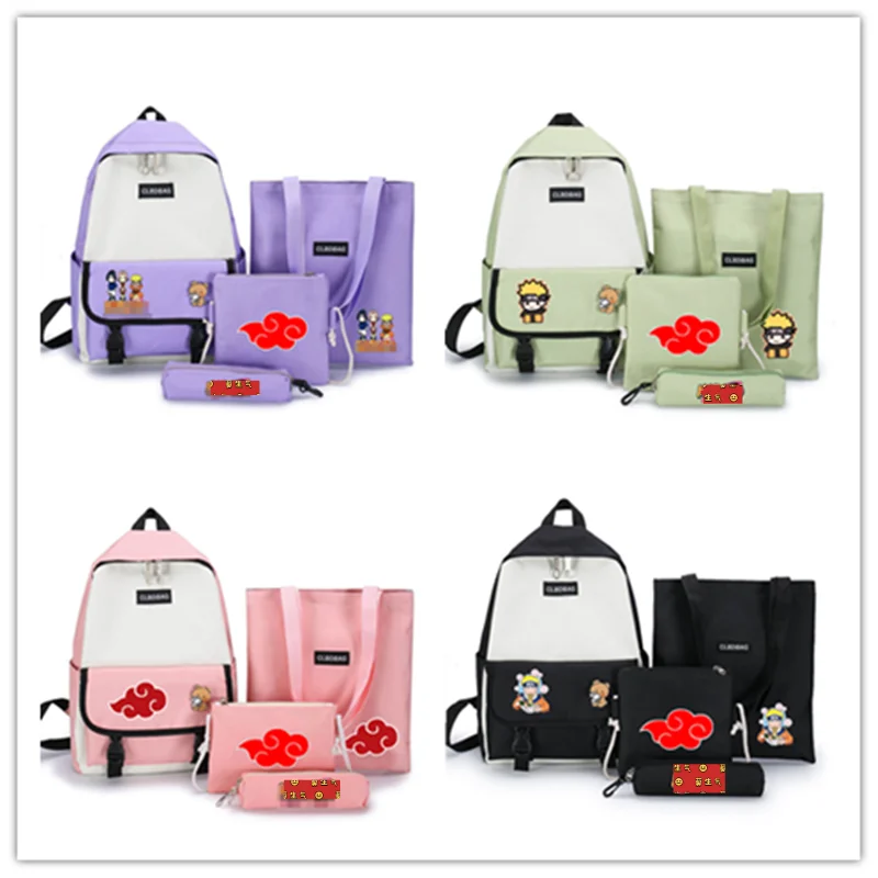 Ninja 4 Piece Backpack Printed Bear Canvas Bag Fresh and Fashionable Colored Pen Pouch Bag Combination
Ninja 4 Piece Backpack Printed Bear Canvas Bag Fresh and Fashionable Colored Pen Pouch Bag Combination