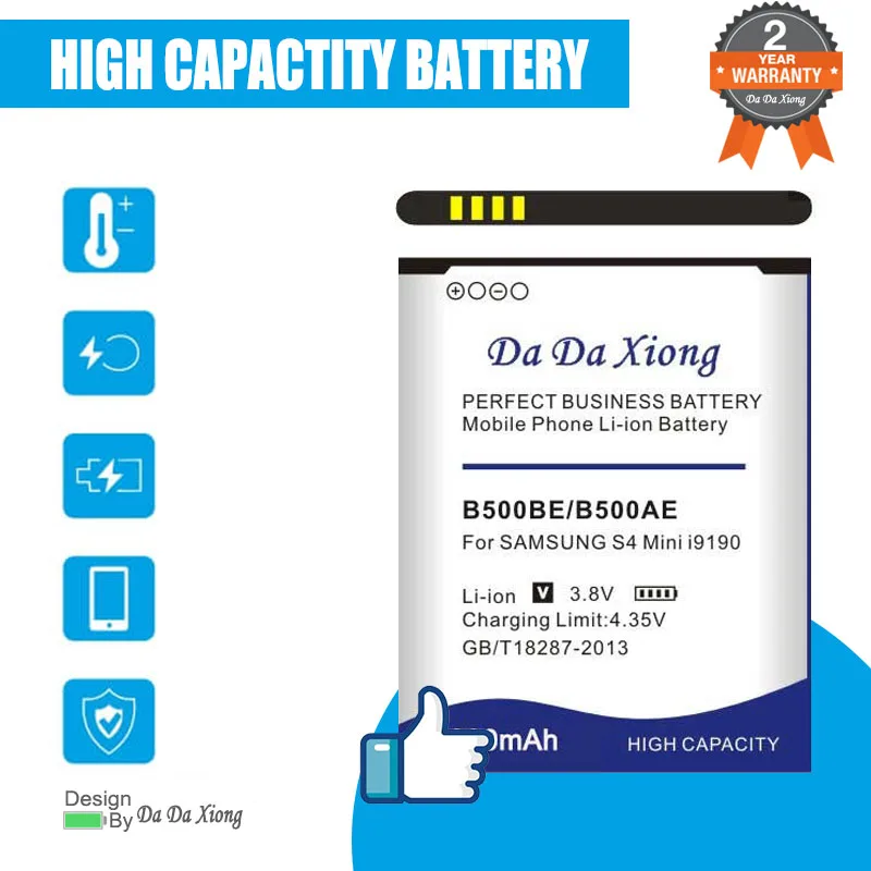B500BE B500AE 5300mAh Battery For Samsung Galaxy S4 Mini I9190 I9198 I9192 I9195 Replacement Cell Phone
B500BE B500AE 5300mAh Battery For Samsung Galaxy S4 Mini I9190 I9198 I9192 I9195 Replacement Cell Phone