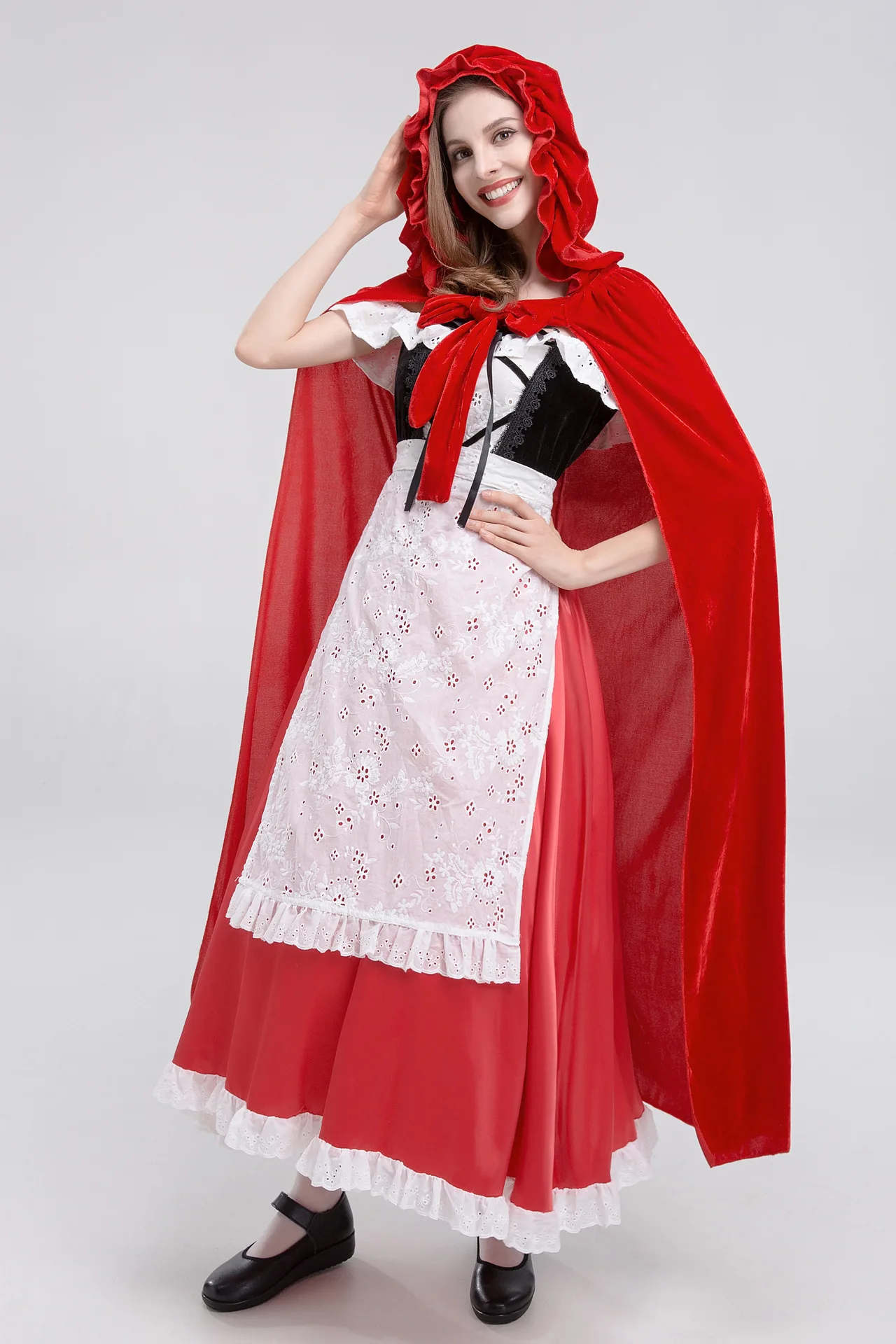 Костюм Красной Шапочки для взрослых Платье косплея вечерние королева ночного