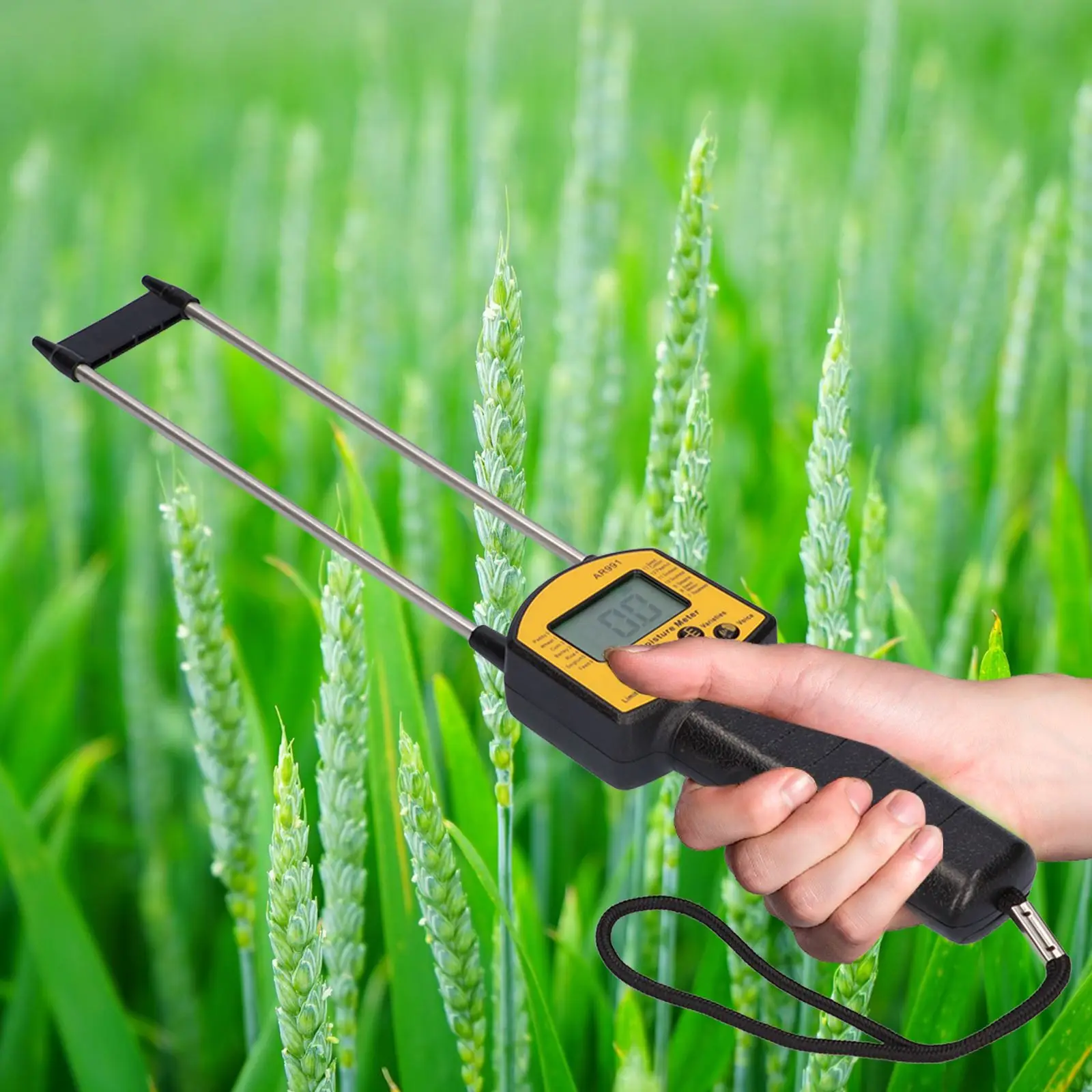 Digital Grain Moisture Meter AR991 LCD Display Smart Sensor Voice Broadcast for Corn Wheat Rice Bean Moisture Humidity Tester
Digital Grain Moisture Meter AR991 LCD Display Smart Sensor Voice Broadcast for Corn Wheat Rice Bean Moisture Humidity Tester