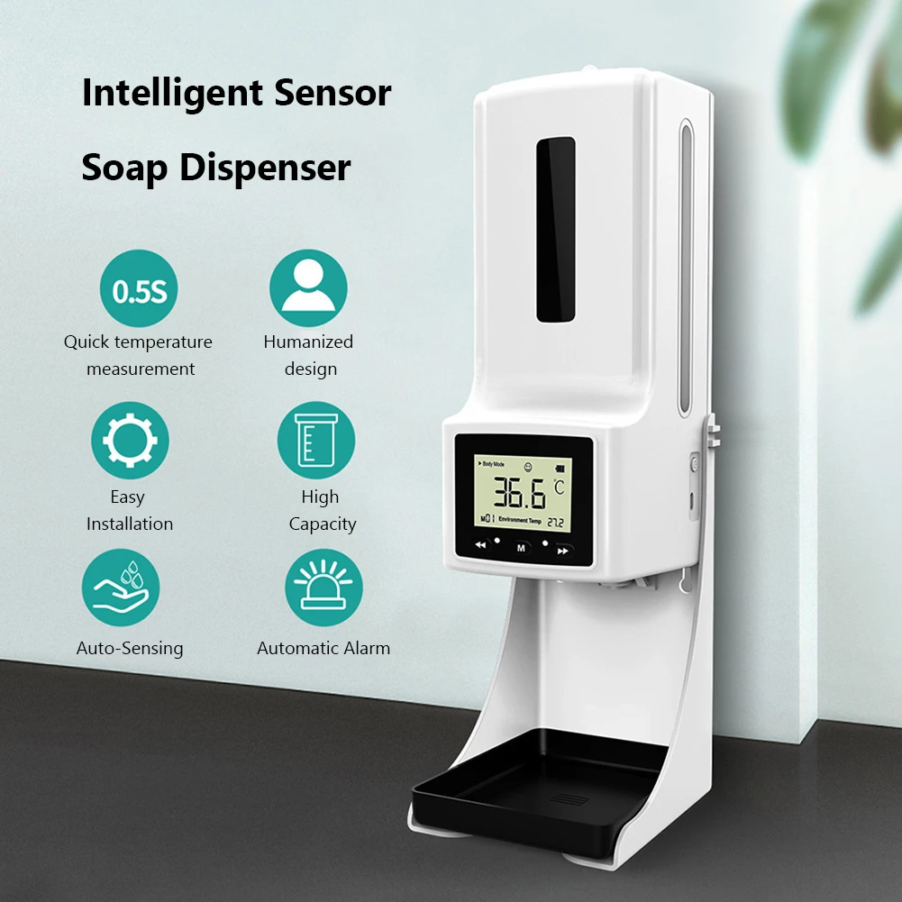 2 in 1 Wall Mounted Automatic Hand Sanitizer Dispenser Infrared Touchless Thermometer for Mall School Hospital 
2 in 1 Wall Mounted Automatic Hand Sanitizer Dispenser Infrared Touchless Thermometer for Mall School Hospital