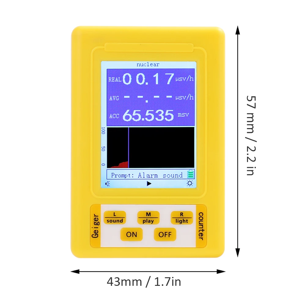 Radiation Nuclear Detector 2 In 1 Handheld Digital Display Electromagnetic Geiger Counter With Digital Display BR-9C No Battery
Radiation Nuclear Detector 2 In 1 Handheld Digital Display Electromagnetic Geiger Counter With Digital Display BR-9C No Battery