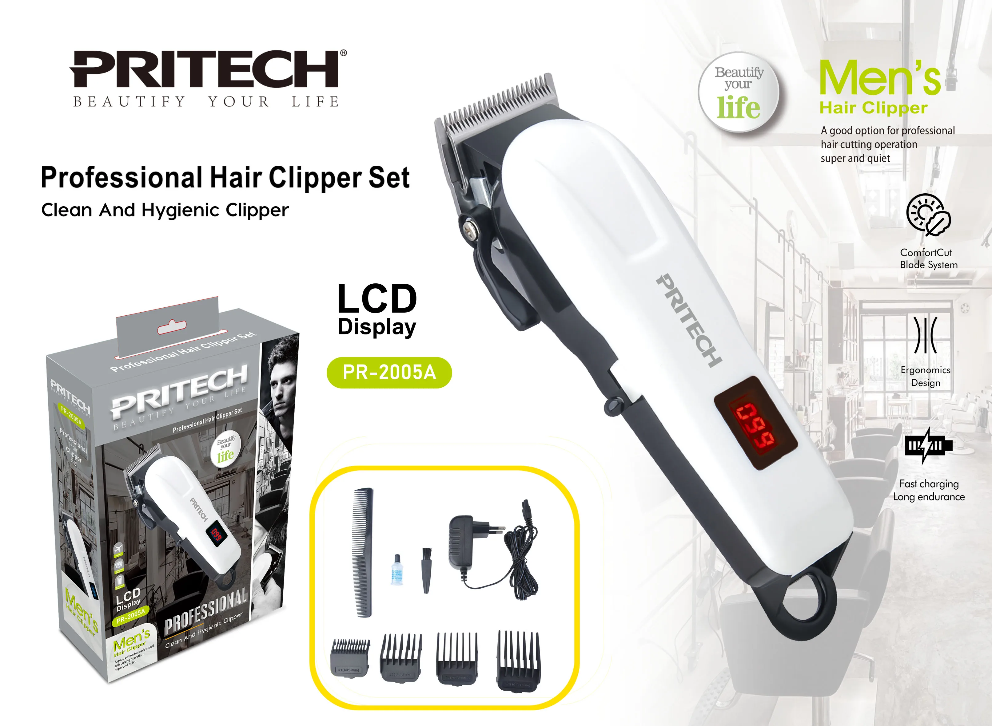 Electric Hair Clipper Professional Electrical Trimmer Rechargeable Scissors Electric Push Shear Hairdresser
Electric Hair Clipper Professional Electrical Trimmer Rechargeable Scissors Electric Push Shear Hairdresser