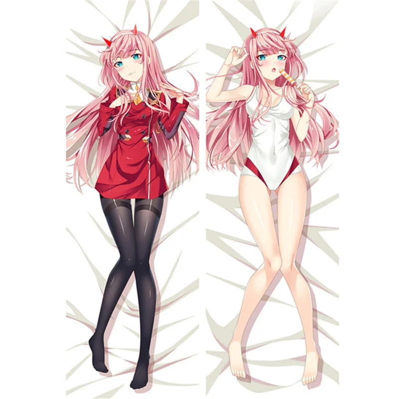 Чехол-наволочка дакимакура с двусторонним 3D рисунком из аниме ZERO TWO 002 для
