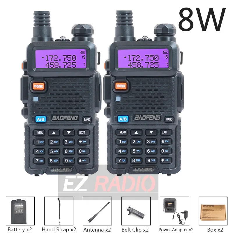 

Baofeng UV 5R Walkie Talkie 10KM UV5R CB Radio Receiver Station Two-way Walkie-talkies 4PCS 2PCS Powerful UV-5r UV 82 UV 9R dmr