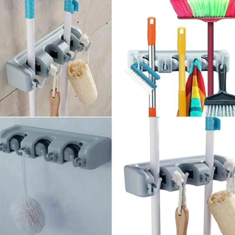 Kitchen Wall Mounted Mop Rack Brush Broom Holder Hanger Organizer Storage Tool for Home FPing
Kitchen Wall Mounted Mop Rack Brush Broom Holder Hanger Organizer Storage Tool for Home FPing