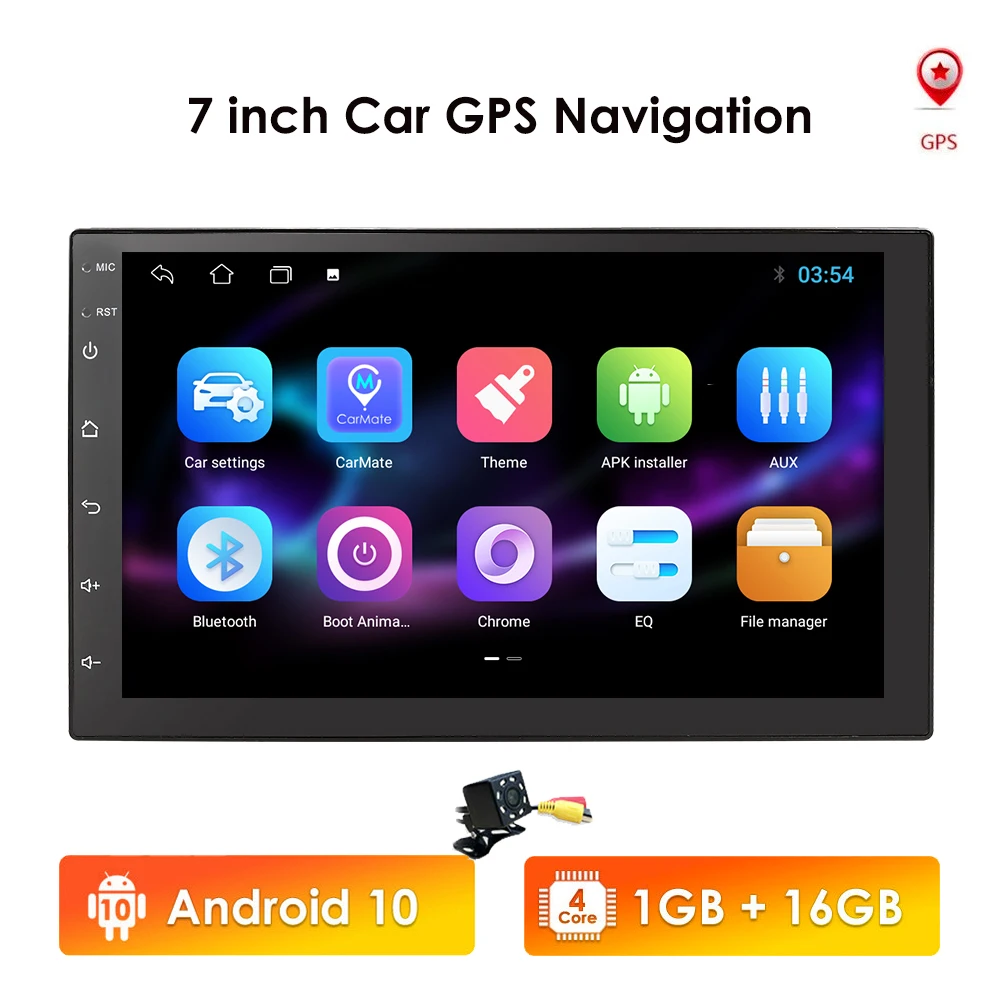 Navigation 2Din Car GPS Bluetooth Radio Multimedia Player Touch Screen Android10 Universal FM Mirror Link Stereo WIFI SWC MIC BT
Navigation 2Din Car GPS Bluetooth Radio Multimedia Player Touch Screen Android10 Universal FM Mirror Link Stereo WIFI SWC MIC BT