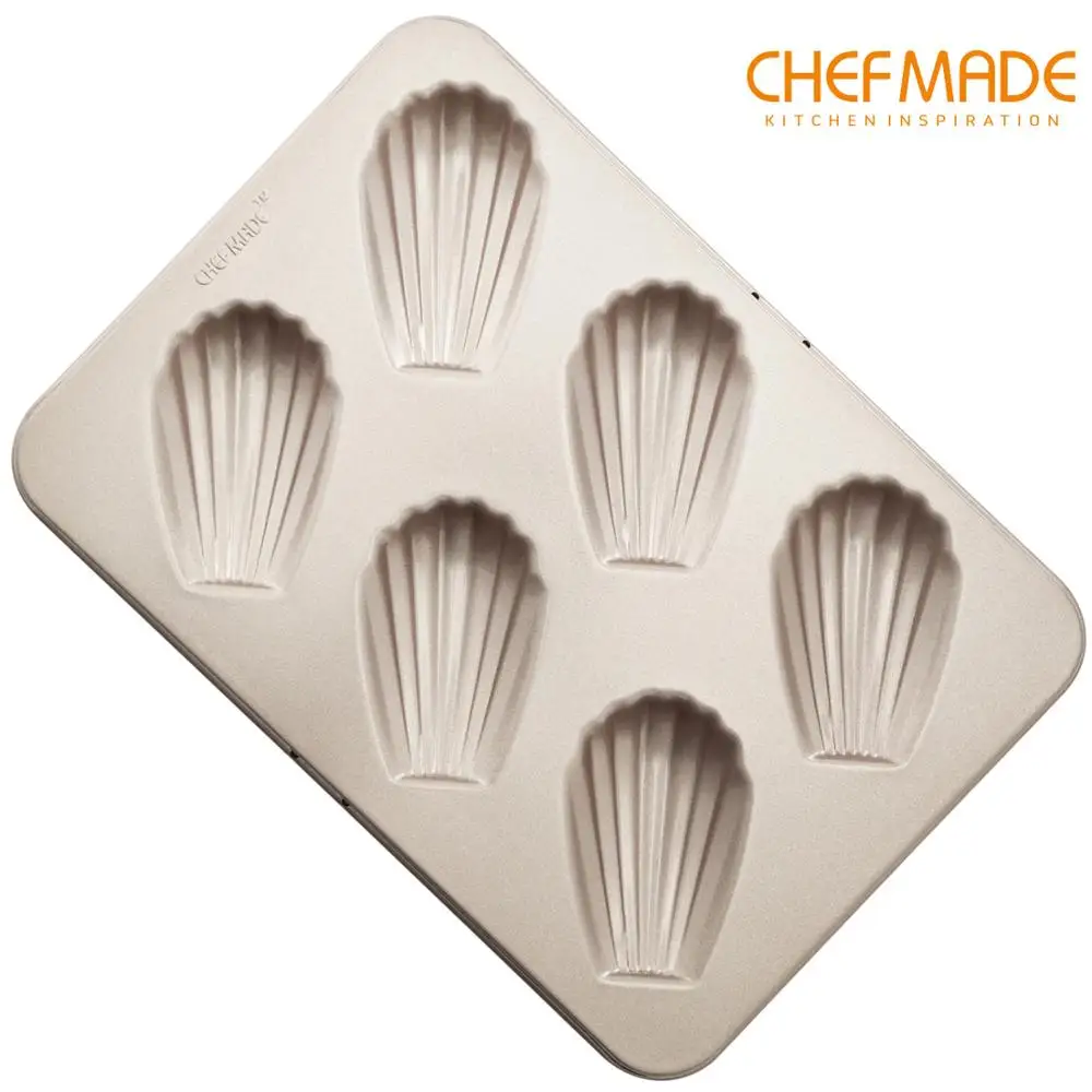 CHEFMADE Madeleine форма для торта 6 Полость антипригарный Овальный гребешок мадлин Пан